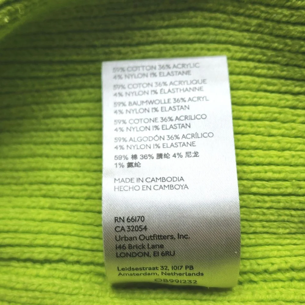 FREE PEOPLE Easy Street Ribbed Knit Tunic Oversized Sweater Citron Lime Green M - Picture 6 of 6